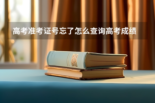 高考准考证号忘了怎么查询高考成绩