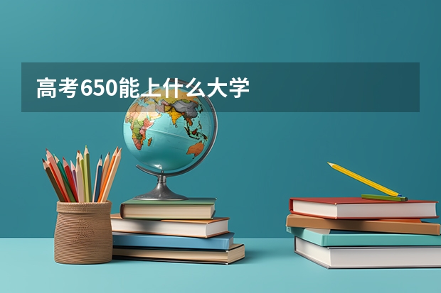 高考650能上什么大学