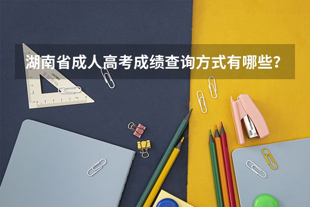 湖南省成人高考成绩查询方式有哪些?
