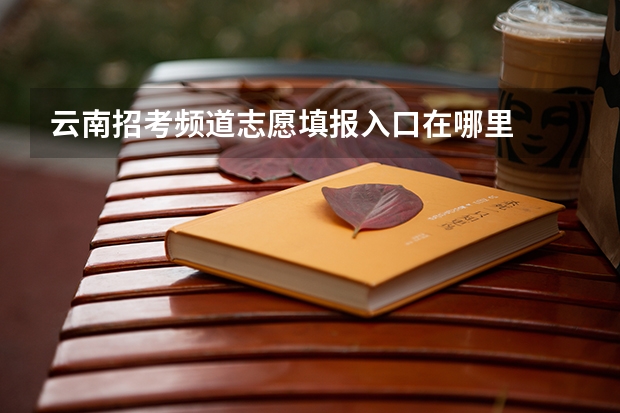 云南招考频道志愿填报入口在哪里
