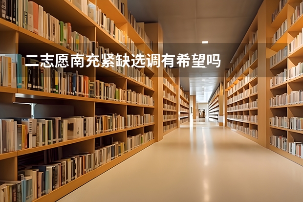 二志愿南充紧缺选调有希望吗