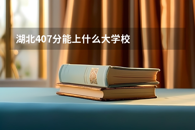 湖北407分能上什么大学校