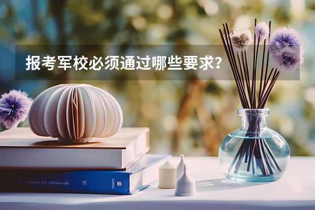 报考军校必须通过哪些要求？