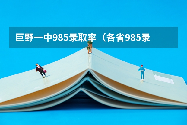 巨野一中985录取率(各省985录取率)