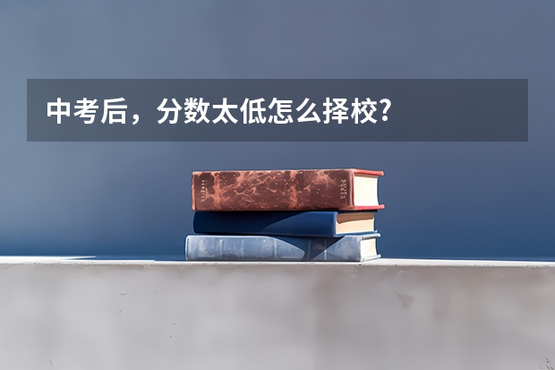 中考后,分数太低怎么择校?