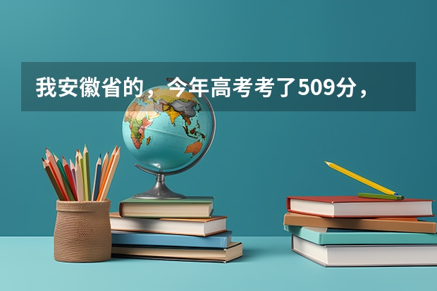 我安徽省的,今年高考考了509分,我是文科生,比二本线高8分,请问我能在安徽省内上哪些比较好的学校?