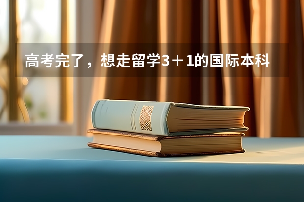 高考完了,想走留学3+1的国际本科,这种可行吗?