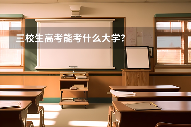 三校生高考能考什么大学?