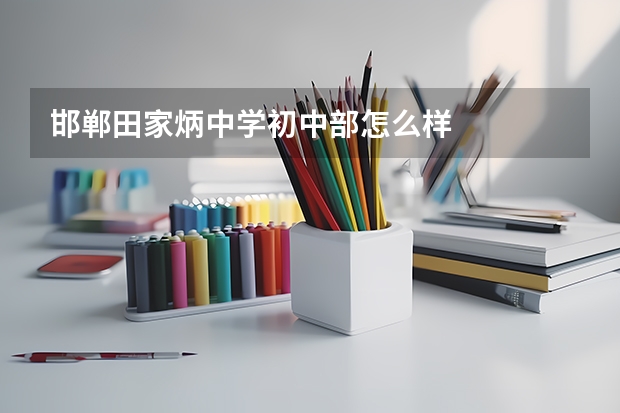 邯郸田家炳中学初中部怎么样