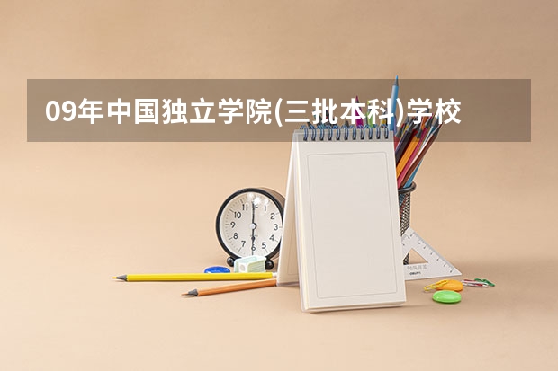 09年中国独立学院(三批本科)学校排名 急!!!(全国各地三本大学录取分数线解读高考三本大学排名及分数线)