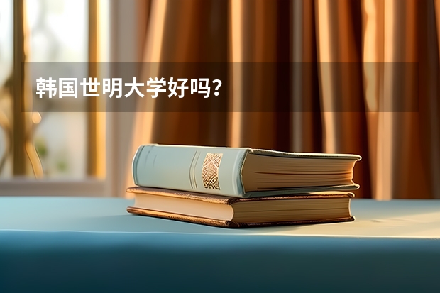 韩国世明大学好吗?