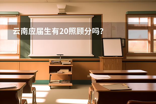 云南应届生有20照顾分吗？