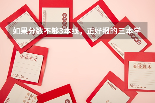 如果分数不够3本线，正好报的三本学校没有人报，我会被录取吗？