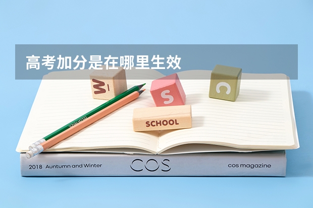 高考加分是在哪里生效