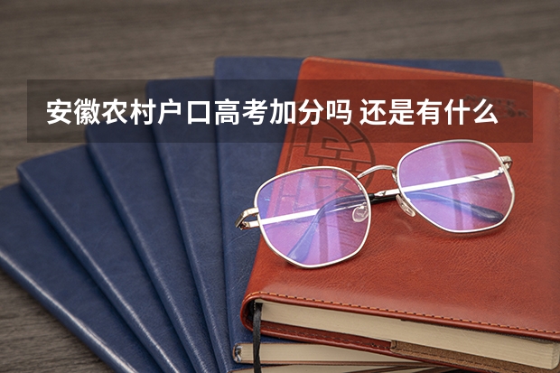 安徽农村户口高考加分吗 还是有什么优惠政策??求知情人士提点