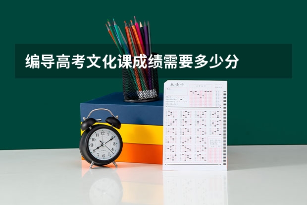 编导高考文化课成绩需要多少分