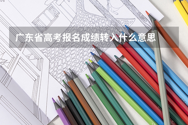 广东省高考报名成绩转入什么意思