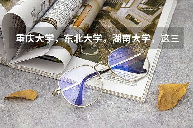 重庆大学，东北大学，湖南大学，这三个怎么比