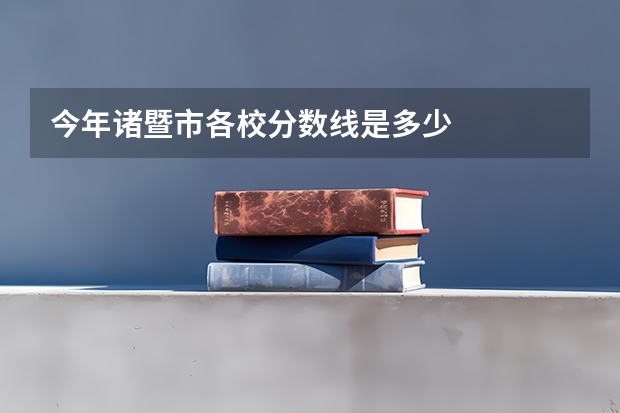 今年诸暨市各校分数线是多少