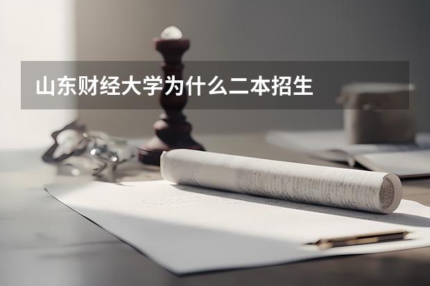 山东财经大学为什么二本招生