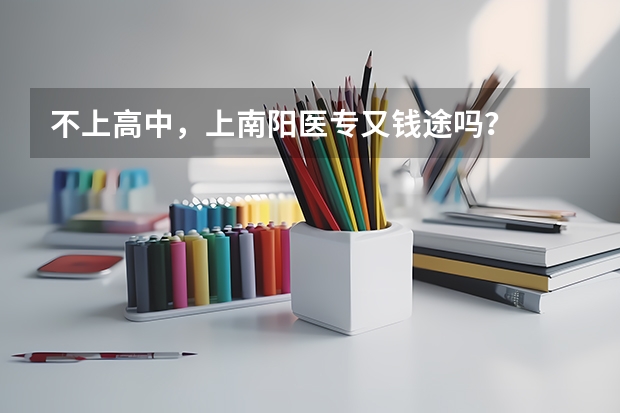 不上高中，上南阳医专又钱途吗？