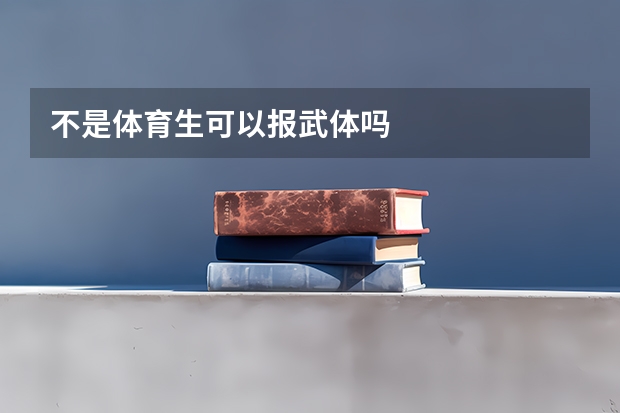不是体育生可以报武体吗