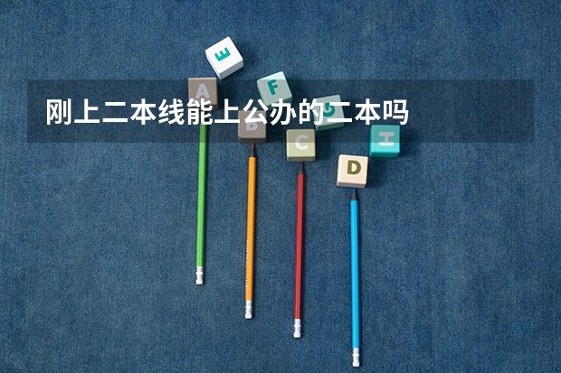 刚上二本线能上公办的二本吗