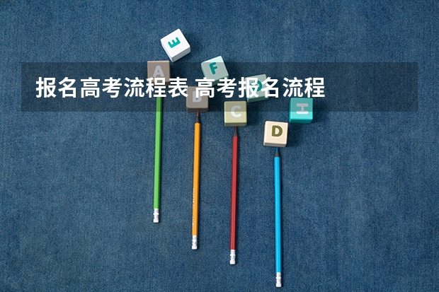 报名高考流程表 高考报名流程