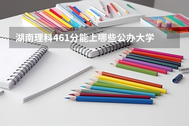 湖南理科461分能上哪些公办大学