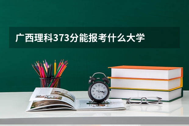 广西理科373分能报考什么大学