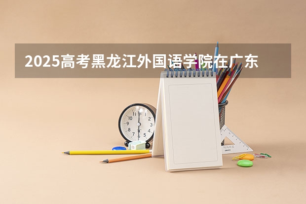 2025高考黑龙江外国语学院在广东招生计划