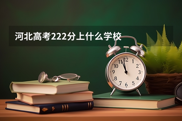 河北高考222分上什么学校
