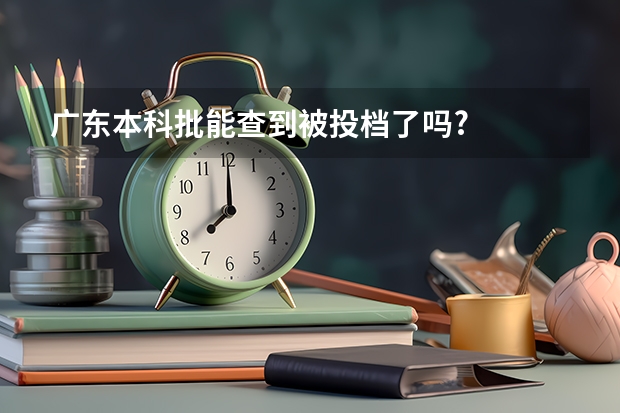 广东本科批能查到被投档了吗?