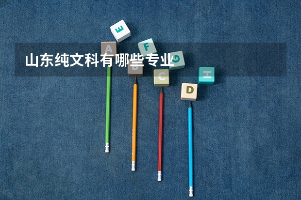 山东纯文科有哪些专业