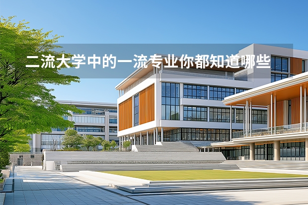 二流大学中的一流专业你都知道哪些