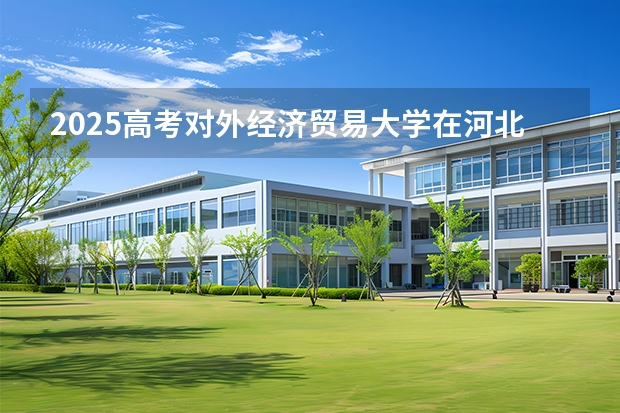 2025高考对外经济贸易大学在河北招生计划（2026参考）