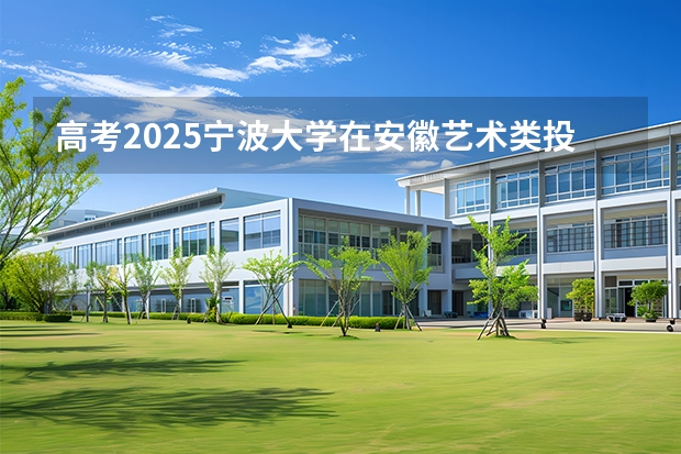高考2025宁波大学在安徽艺术类投档分数线（2026参考）