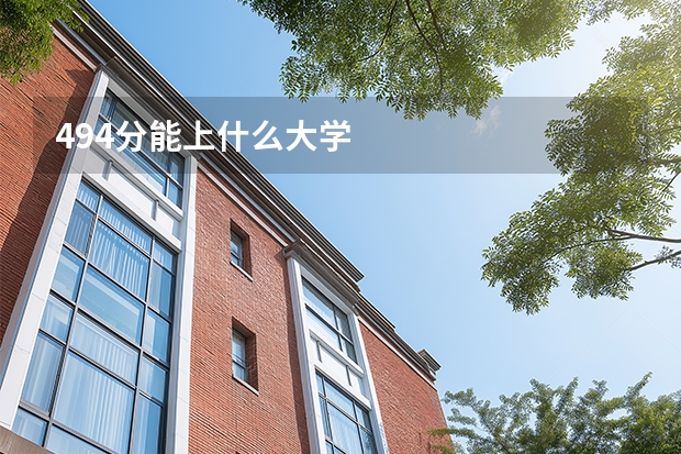 494分能上什么大学
