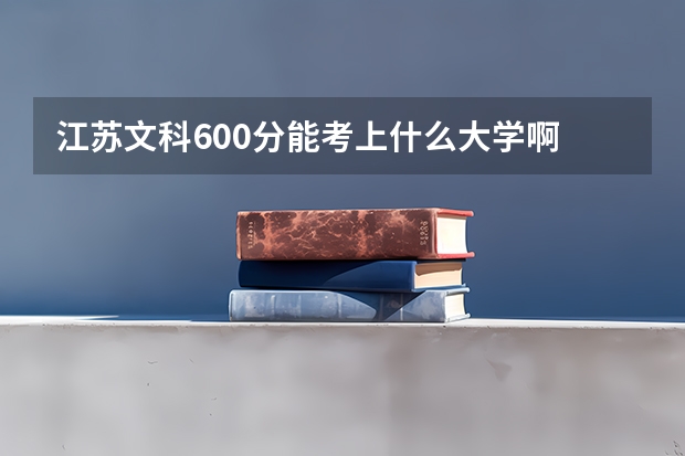 江苏文科600分能考上什么大学啊