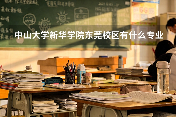 中山大学新华学院东莞校区有什么专业