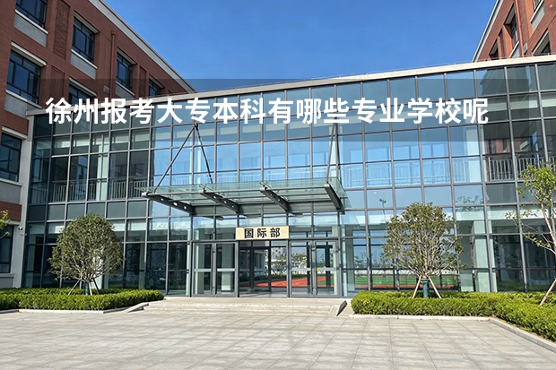 徐州报考大专本科有哪些专业学校呢