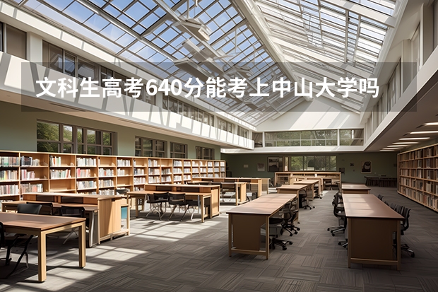 文科生高考640分能考上中山大学吗