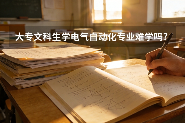 大专文科生学电气自动化专业难学吗?