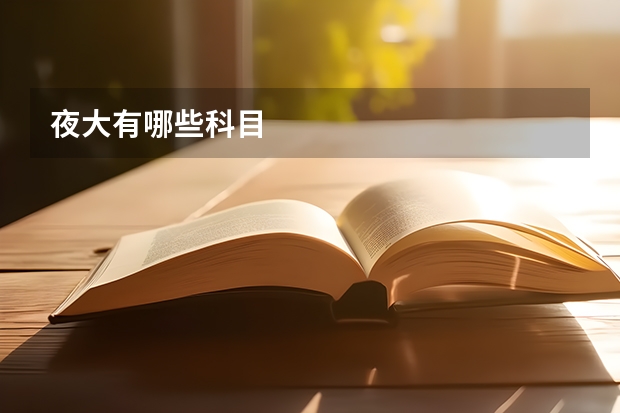 夜大有哪些科目