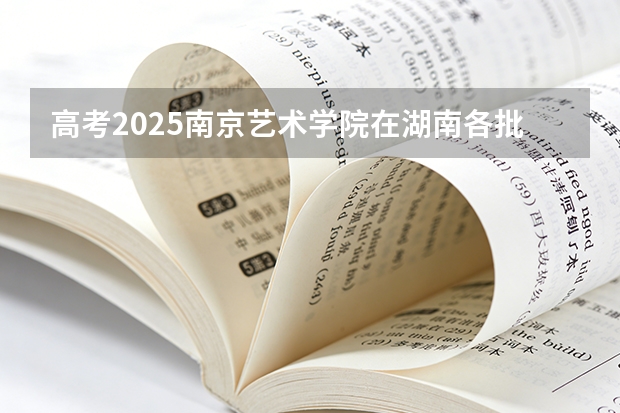 高考2025南京艺术学院在湖南各批次选科要求（2026参考）