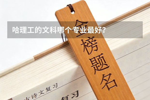 哈理工的文科哪个专业最好？