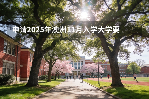 申请2025年澳洲11月入学大学要了解哪些事？