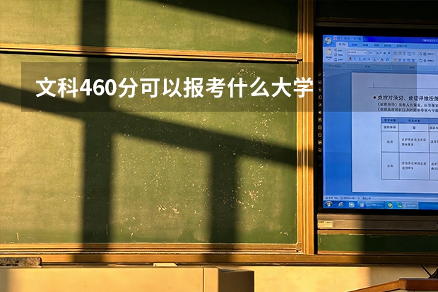文科460分可以报考什么大学