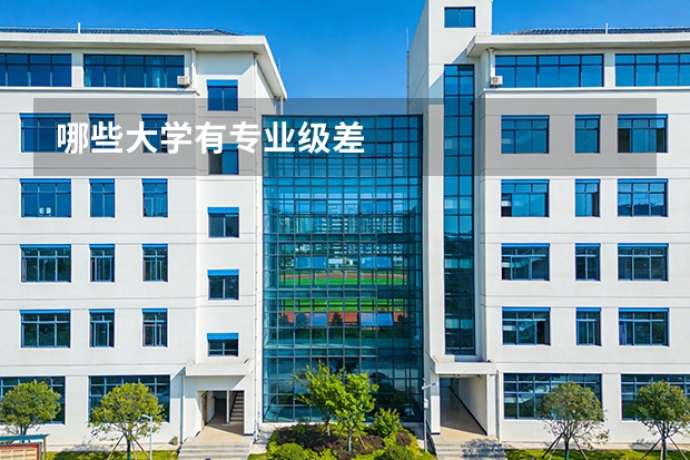 哪些大学有专业级差