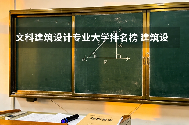 文科建筑设计专业大学排名榜 建筑设计学校排名